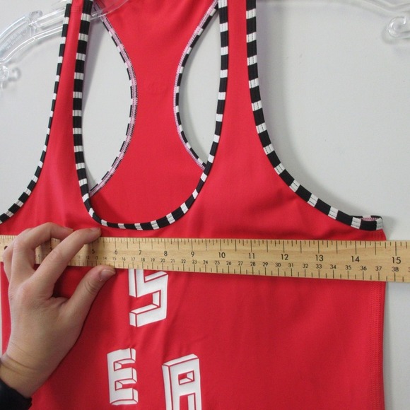 Lululemon Seawheeze Racerback 4 Tank Top Red Women CRB Cool Rare Stripe 112 - Picture 6 of 11